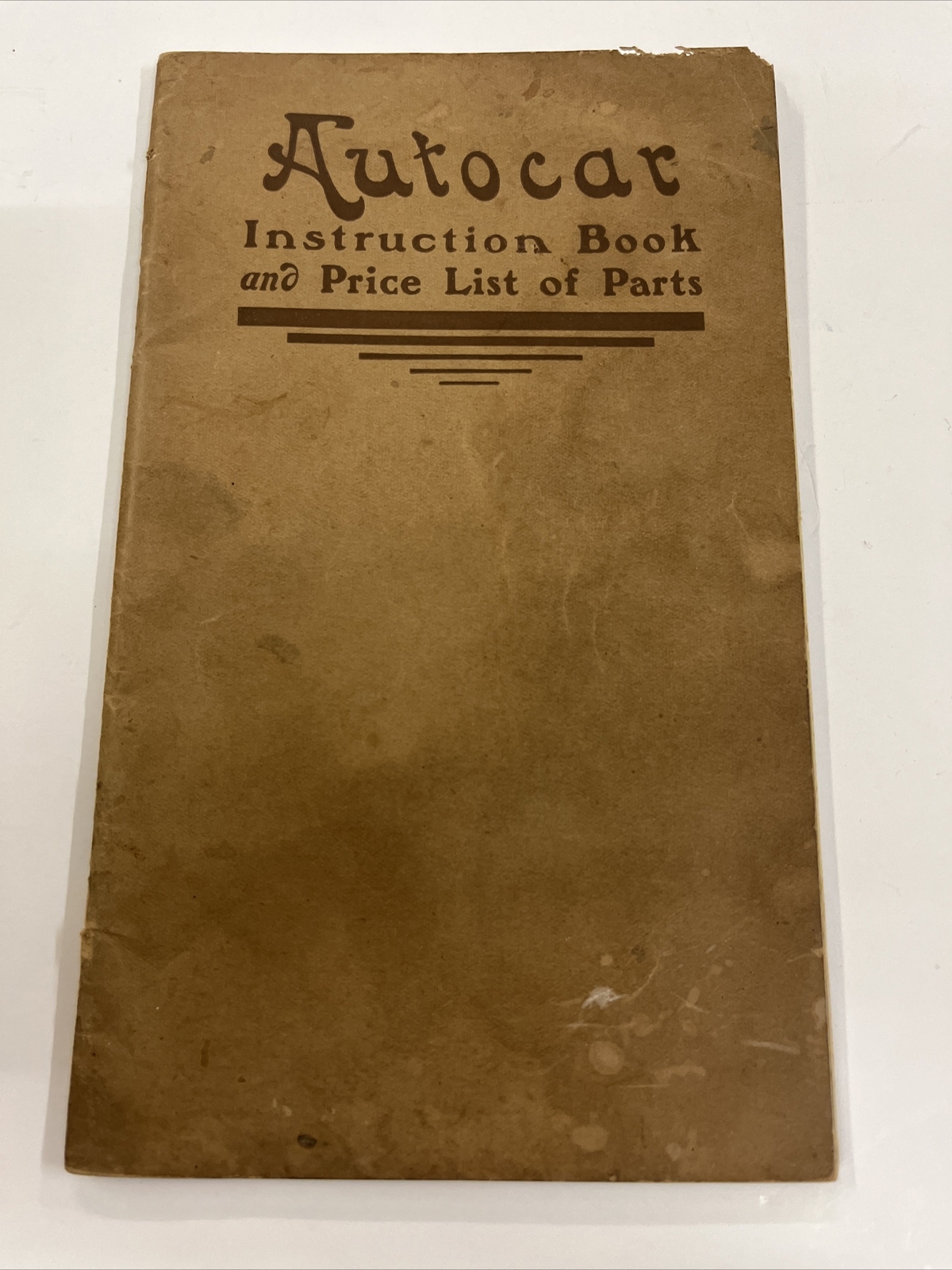 1906 Autocar Instruction Book And Price List Motorcar Sales Automobile Brochure