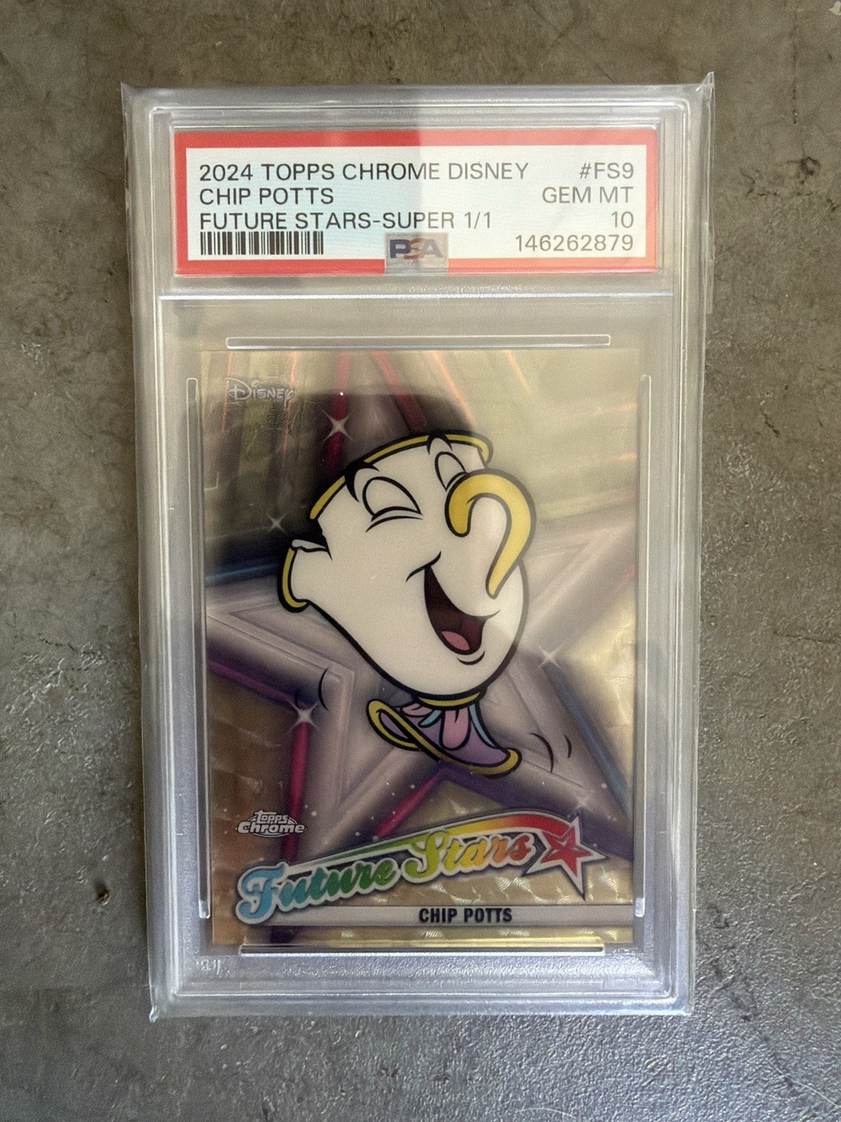 2024 Topps Disney Chrome Superfractor Chip Potts PSA 10 2024 Topps Disney Chrome Superfractor Chip Potts PSA 10