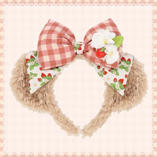 Tokyo Disney Sea Duffy Heartfelt Strawberry Gift Shellie May headband USED