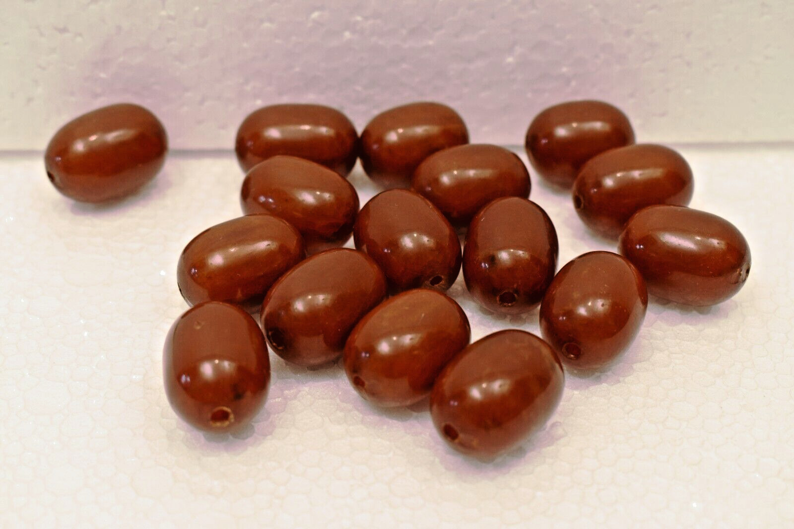 Antique Kerba Prayer Beads Original Islamic Genuine Amber Color 16Pc 93Grams 