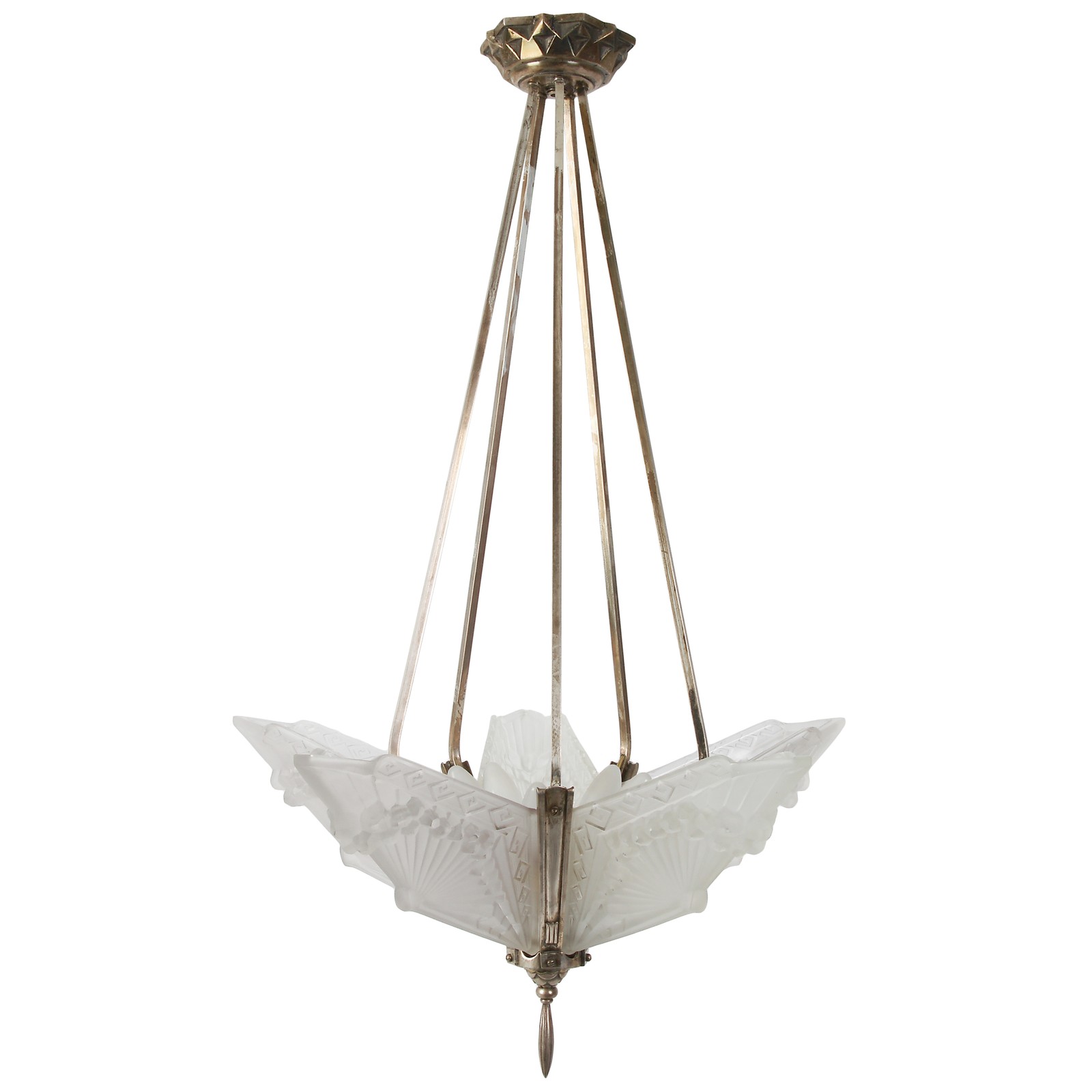 Chandelier in the Art Deco style, Charles Schneider, France, 1920s - 1930s Chandelier in the Art Deco style, Charles Schneider, France, 1920s - 1930s