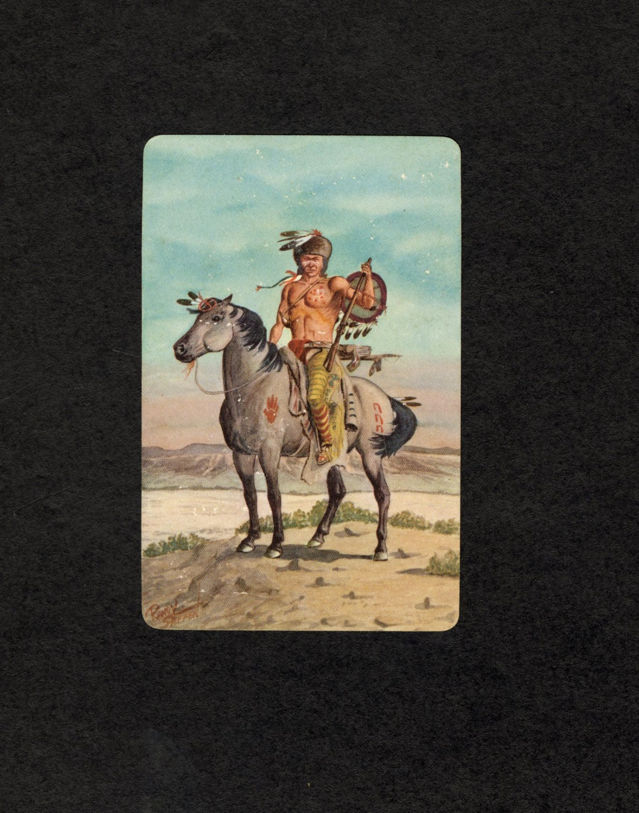1956 Quaker Oats #6 Blackfeet Warrior Rare Sample Card Chris Benjamin Collection 1956 Quaker Oats #6 Blackfeet Warrior Rare Sample Card Chris Benjamin Collection
