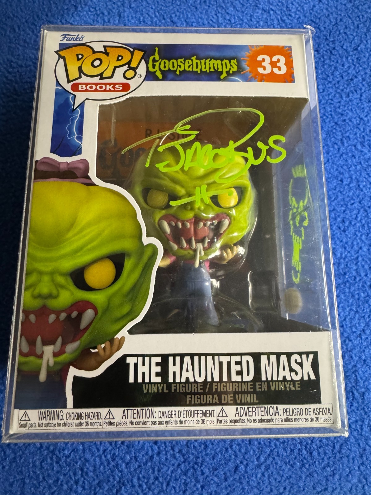 Tim Jacobus Signed  Auto Goosebumps Haunted Mask Funko With Sketch RARE JSA