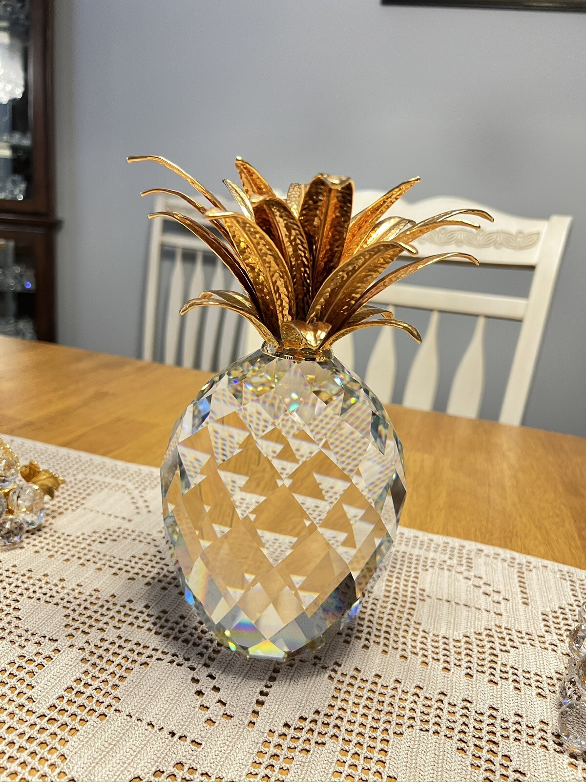 retired swarovski Large Pineapple, Mint Condition, Smaller Sets Also for Sale retired swarovski Large Pineapple, Mint Condition, Smaller Sets Also for Sale