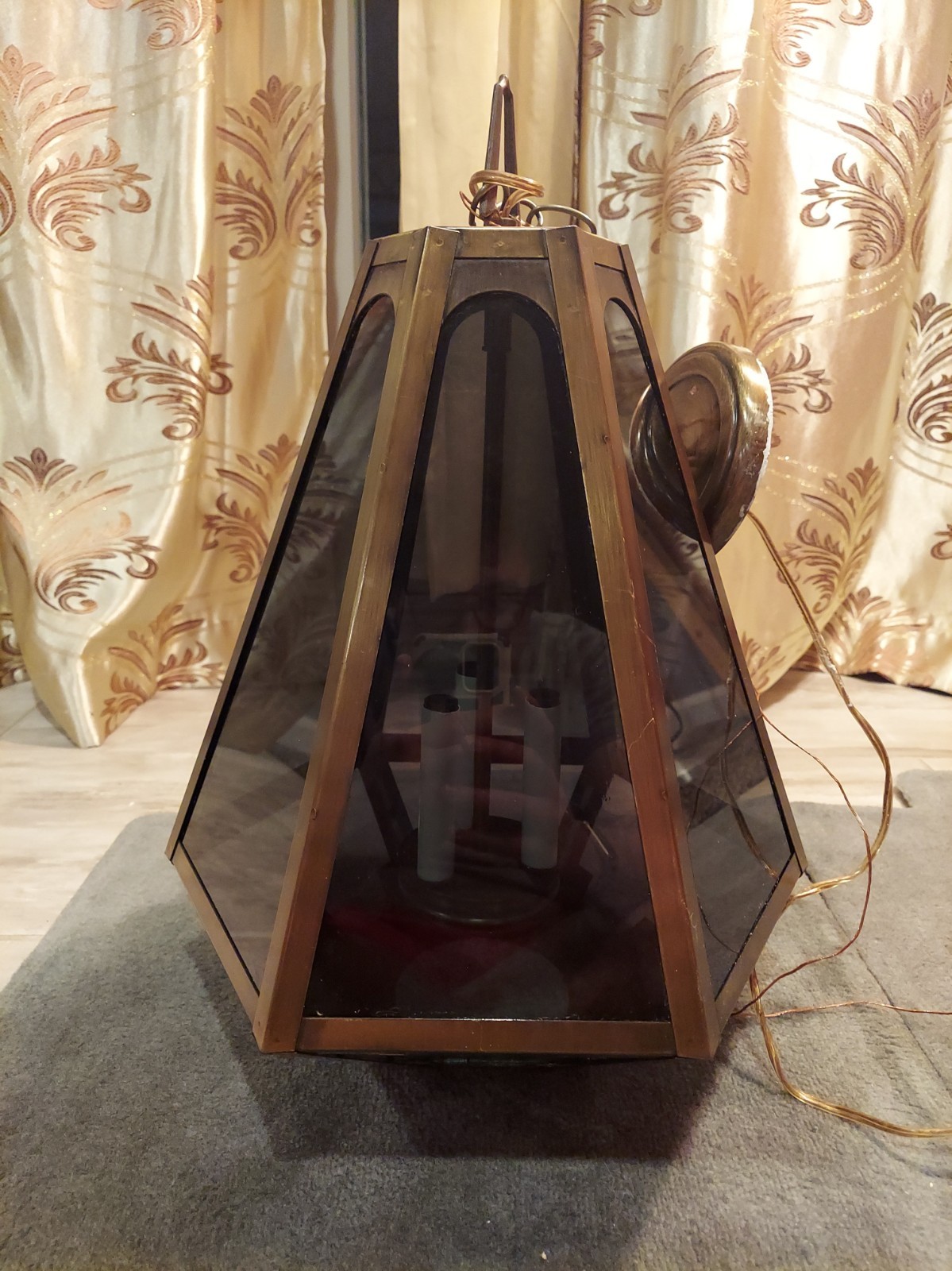 Medieval Windsor Castle Lantern Converted to Electric Fixture Hung by Edward III